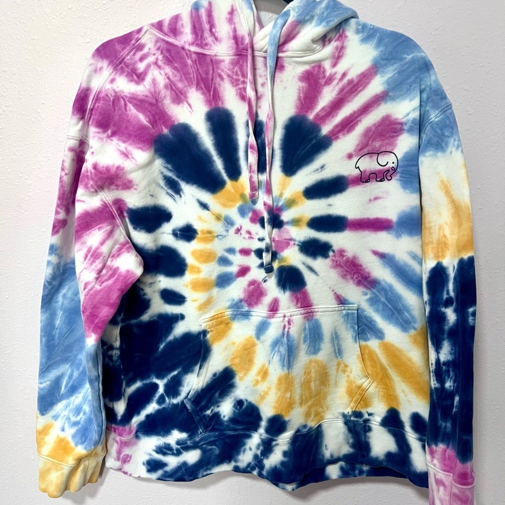 Ivory Ella Tie-Dye Hoodie 100% cotton‎ SMALL